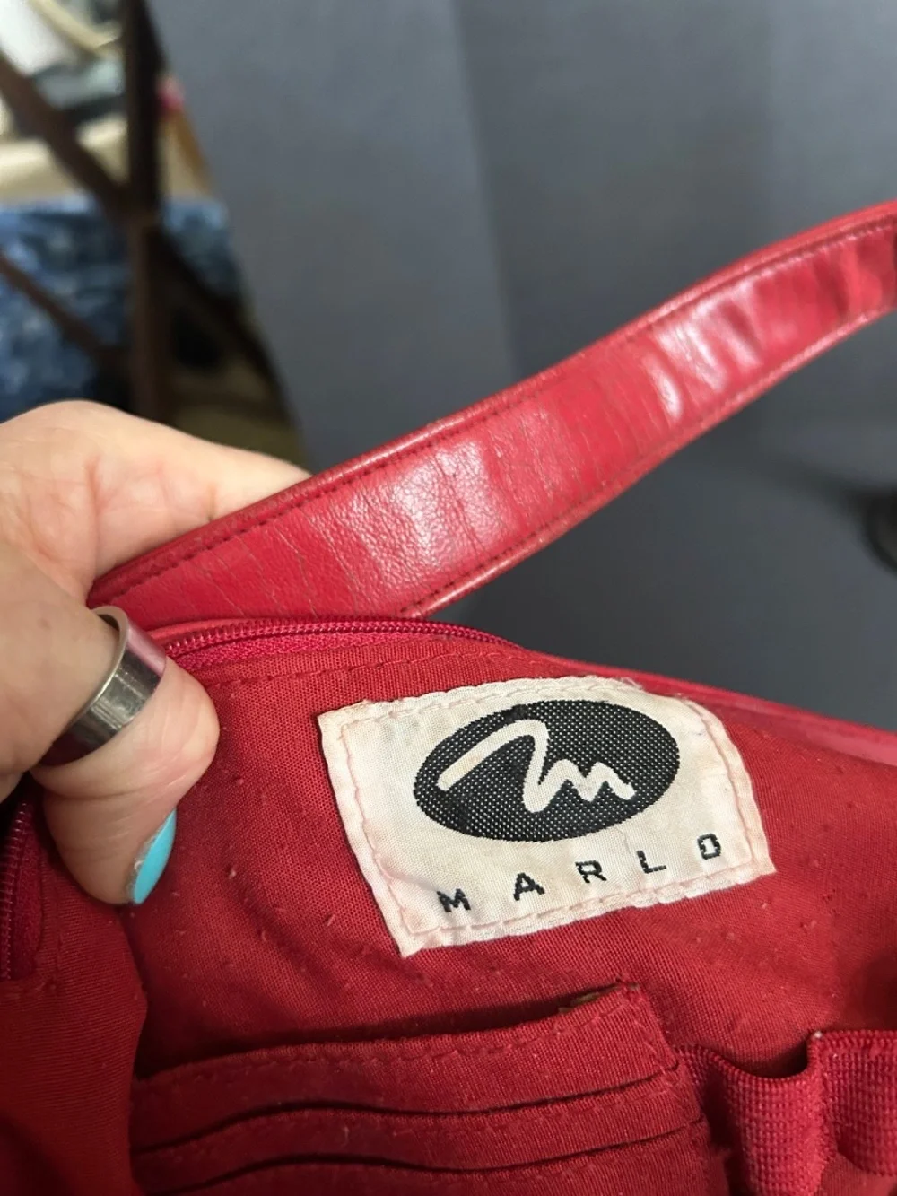 Marlo Genuine Leather Red Hobo Shoulder Bag | Soft Leather Zip Top Purse